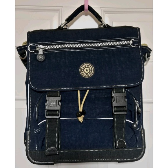 Kipling Other - Kipling Bag Laptop Luggage Dual‎ Buckles Lock Plastic Insert Handle Blue Case